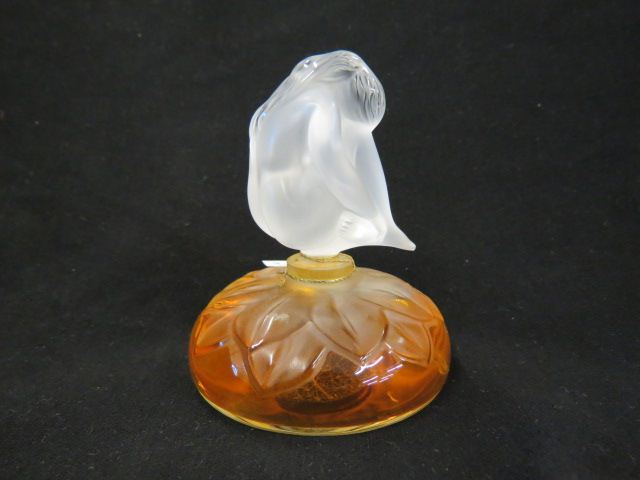 Appraisal: Lalique Crystal Perfume Bottlewith seated nude woman frosted signed still