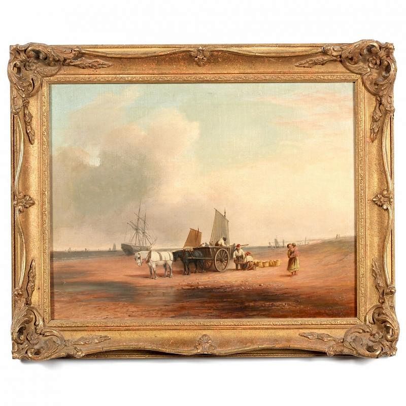 Appraisal: Dutch School Painting of Shore at Low Tide oil on