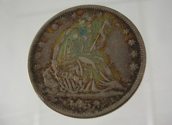 Appraisal: -O Liberty Seated half dollar CONDITION Extra Fine Some scratches