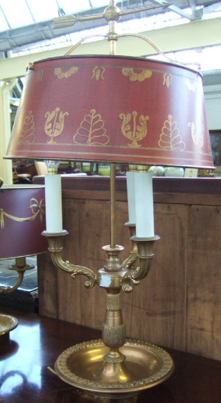 Appraisal: A large briollette type table lamp of th century style