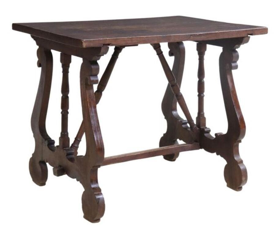 Appraisal: Spanish Baroque style table th c the top with split