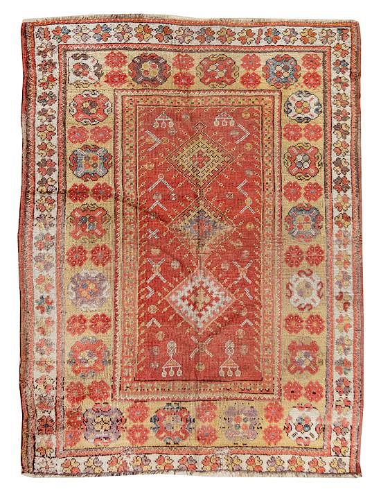 Appraisal: A Turkish Wool Rug feet inches x feet inches A