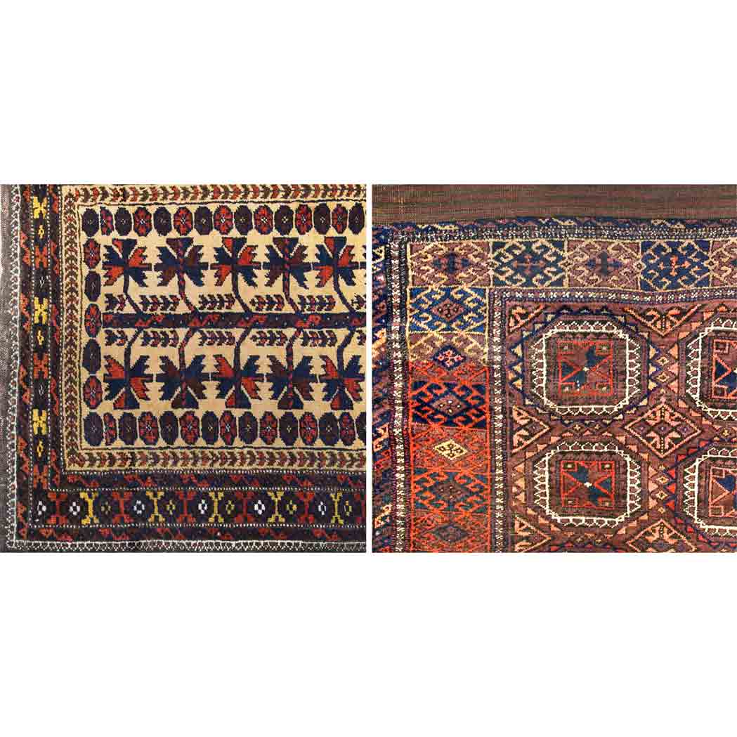 Appraisal: Two Belouch Rugs West Turkestan early th century Approximately foot