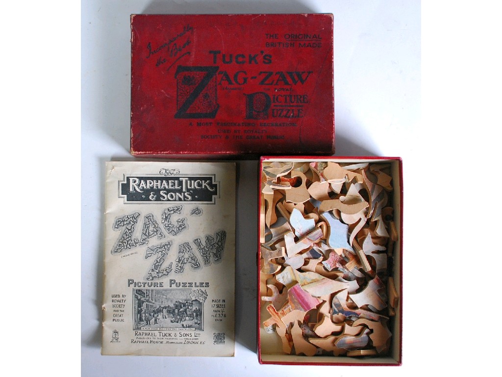 Appraisal: RAPHAEL TUCK AND SONS 'ZAG ZAW' WOODEN JIGSAW PUZZLE AND