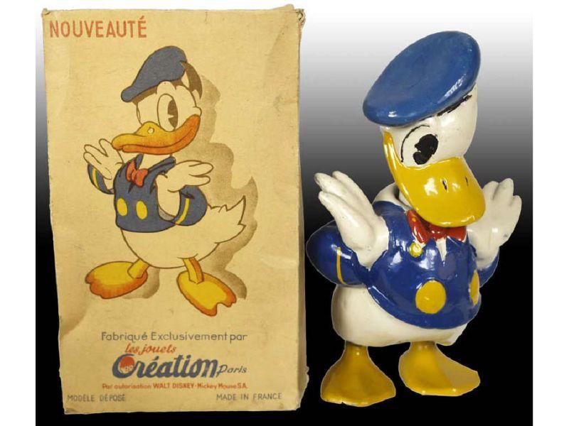 Appraisal: Very Unusual French Walt Disney Donald Duck Wind-U Description ''