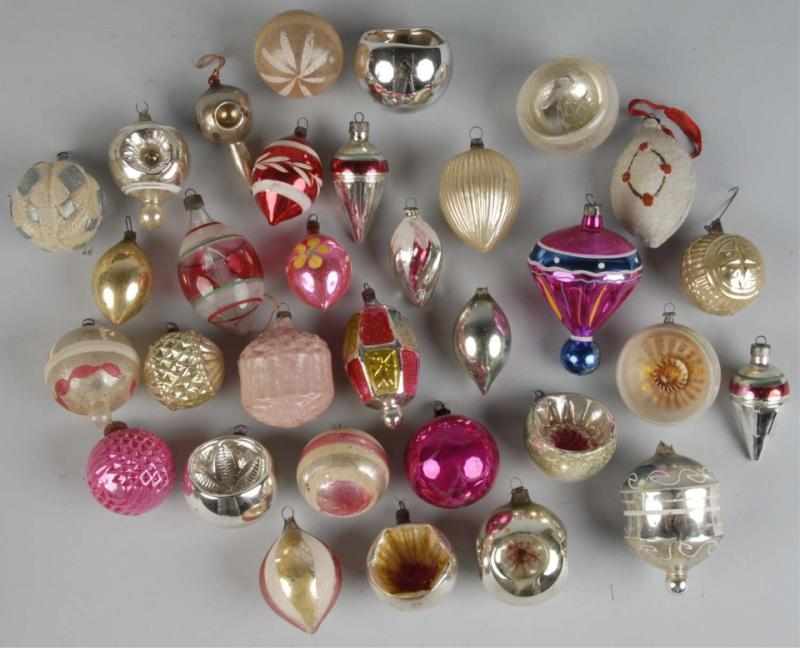 Appraisal: Lot of Glass Antique Christmas Ornaments Condition Very Good -