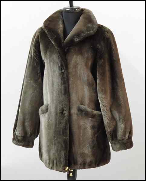 Appraisal: BIRGER CHRISTENSEN BROWN PHANTOM SHEARED BEAVER JACKET Size medium Condition