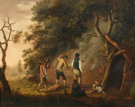 Appraisal: TH C FOREST KILN PAINTING AFTER GEORGE MORLAND OIL Canvas