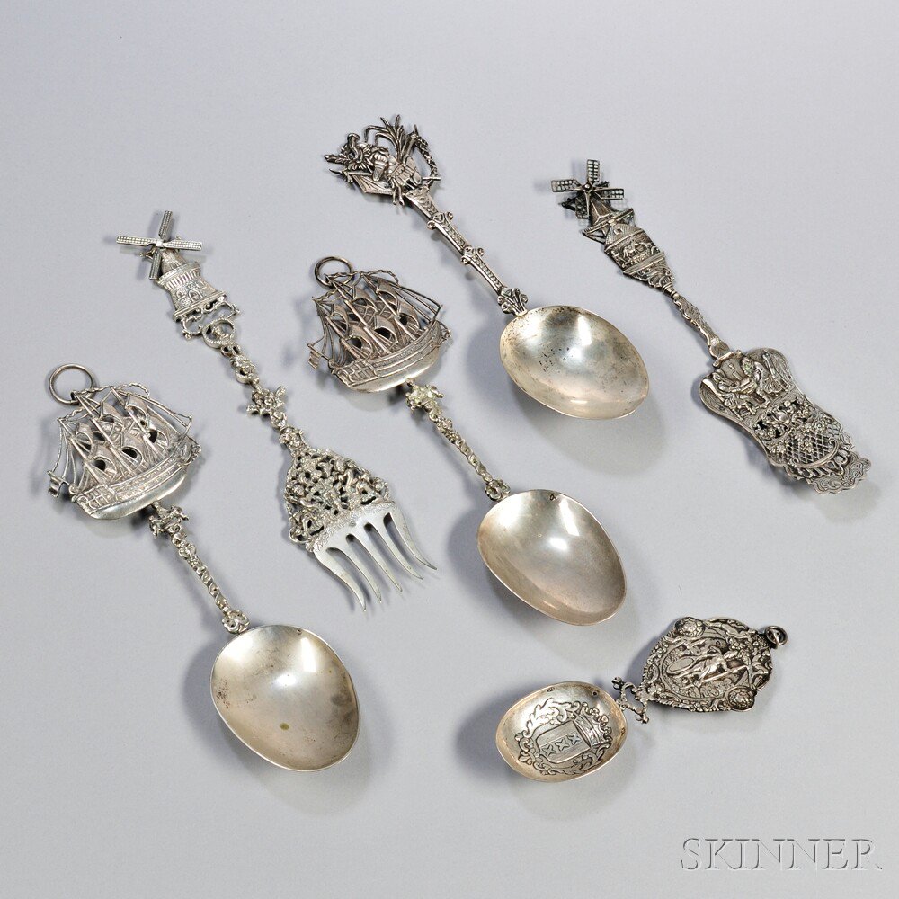 Appraisal: Six Dutch Silver Serving Pieces all made for export four