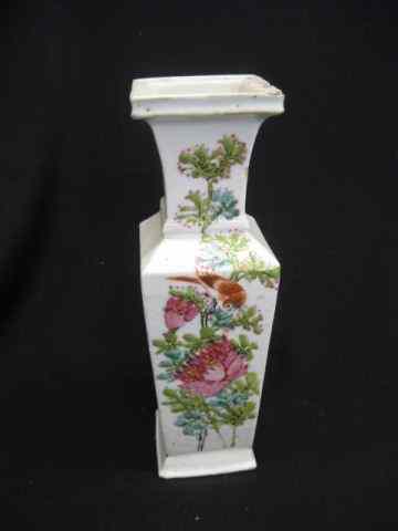 Appraisal: Chinese Porcelain Vase with Calligraphy birds flowers signed - ''