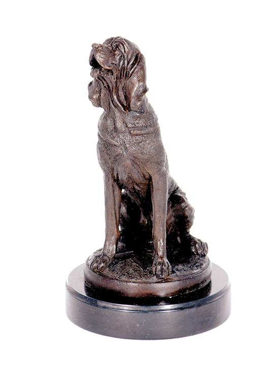 Appraisal: P J Mene after FIGURE OF DOG bronze mounted on