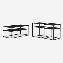 Appraisal: Contemporary OCCASIONAL TABLES PAIR AND COFFEE TABLE USA st centuryenameled