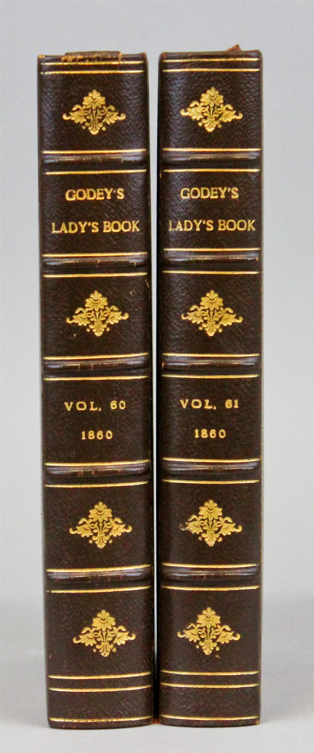 Appraisal: TWO VOLUMES OF GODEY'S LADY'S BOOK WITH COLOR FASHION PLATES