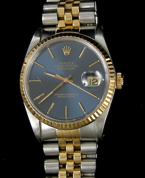 Appraisal: A Gentleman's Rolex Oyster Perpetual Date Just Wristwatch Two-tone round