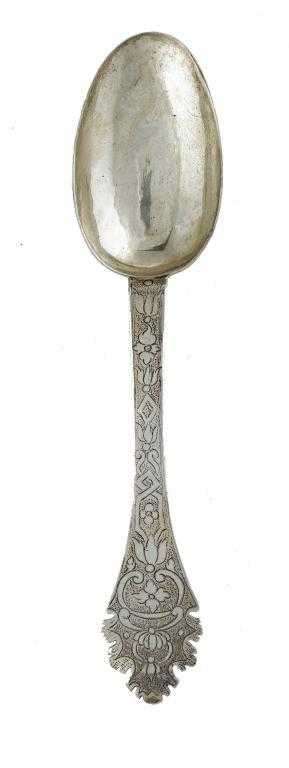 Appraisal: A GERMAN SPOON the almost oval bowl with rat tail