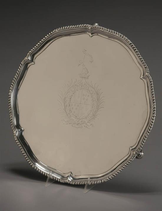 Appraisal: George III Silver Salver John Carter London The center engraved