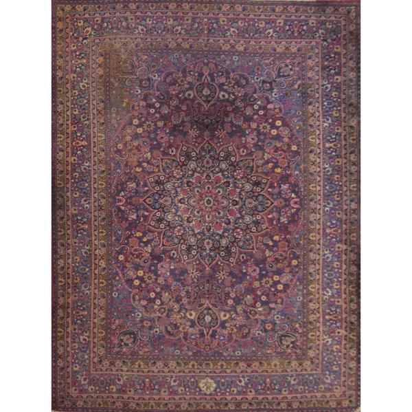 Appraisal: Tabriz oriental rug th C Blue background with allover floral