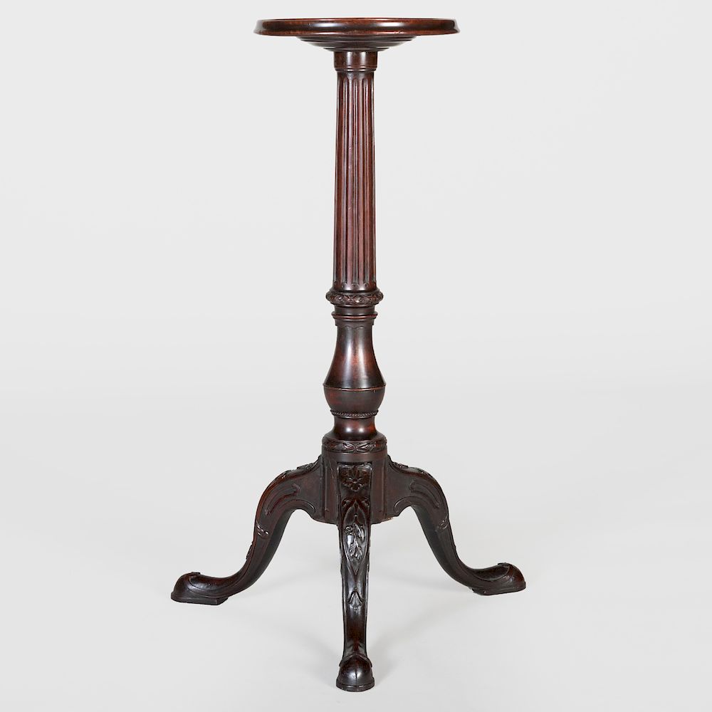 Appraisal: George II Mahogany Candle Stand x x in With label