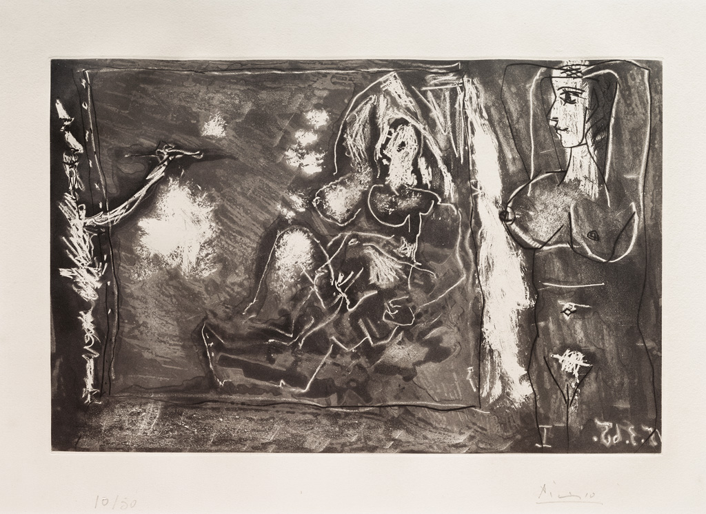 Appraisal: PABLO PICASSO Dans l'Atelier Aquatint and drypoint x mm x