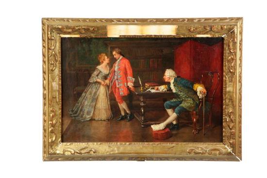 Appraisal: THE REPRIMAND BY JOHN WARD DUNSMORE B OHIO - Oil