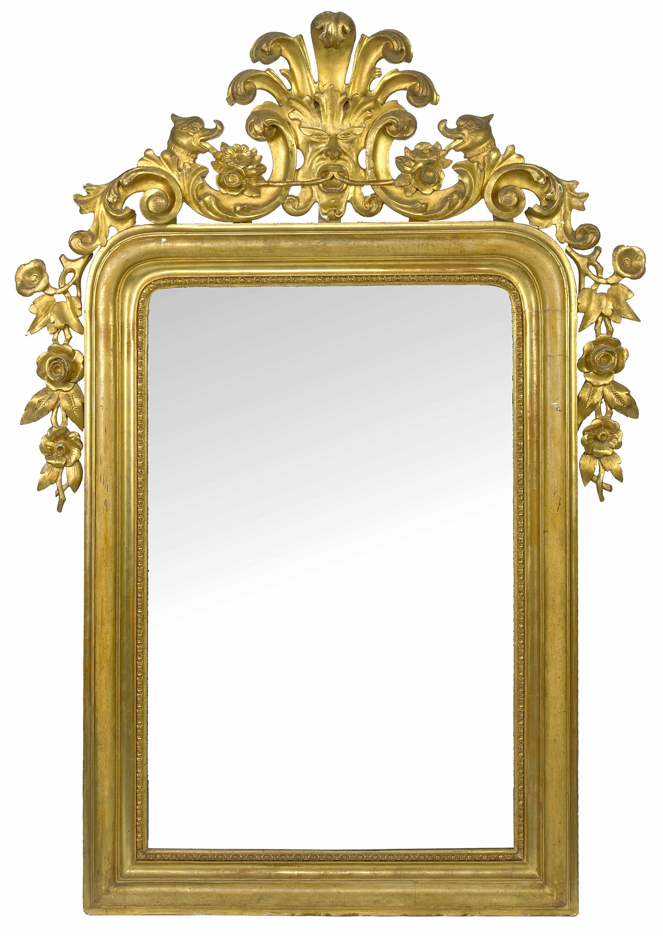 Appraisal: An Italian Rococo style giltwood mirror second half th centuryheight