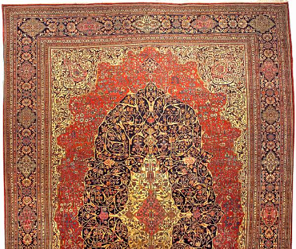 Appraisal: A Fereghan carpet Central Persia late th century size approximately