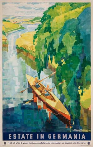 Appraisal: VARIOUS ARTISTS GERMANY Group of travel posters Each approximately x