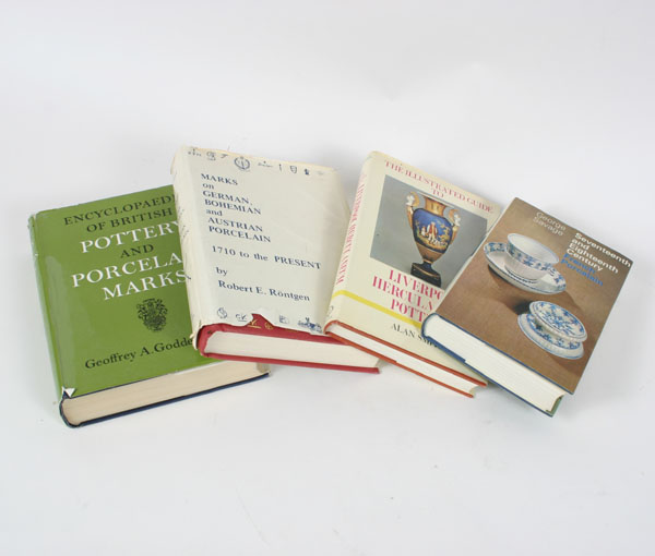 Appraisal: Lot of four porcelain pottery reference books Seventeenth and Eighteenth