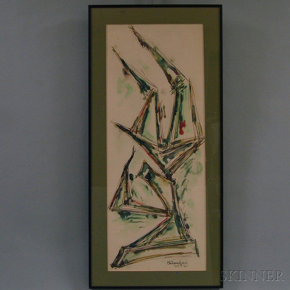 Appraisal: Chaim Gross American - Sculptural Composition Signed and dated Chaim