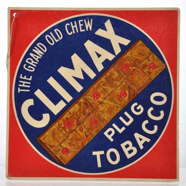 Appraisal: Climax Plug Tobacco Hanging Sign Description Diamond shape two-sided litho