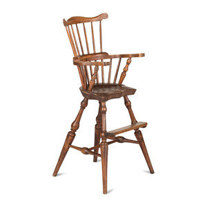 Appraisal: A Comb-Back Knuckle-Arm Compass Seat Windsor Child s High Chair