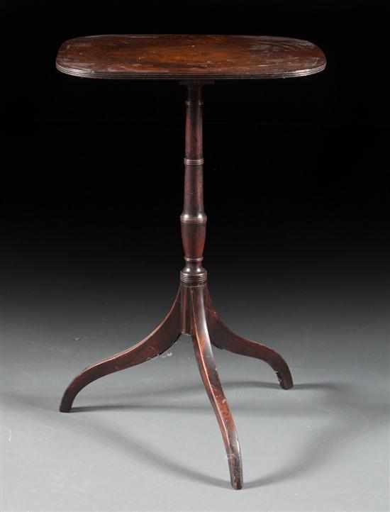 Appraisal: Federal mahogany candlestand Mid-Atlantic States early th century vase carved