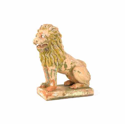 Appraisal: Terra cotta lion lawn ornament h