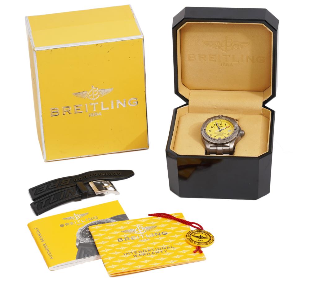 Appraisal: BREITLING AVENGER SEAWOLF WRIST WATCH E Men's Breitling wrist watch