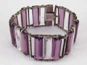 Appraisal: An Art Deco French hallmarked silver amethyst and rock crystal