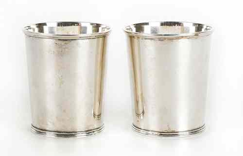 Appraisal: Pair of Philadelphia coin silver beakers ca bearing the touch