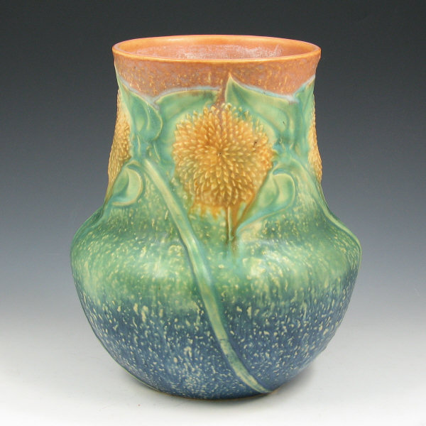 Appraisal: Roseville Sunflower - Vase Roseville Sunflower - vase with crisp