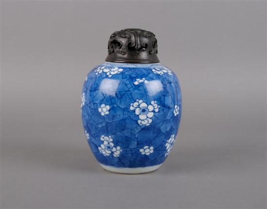 Appraisal: A Chinese Blue and White Ginger Jar Kangxi Height inches