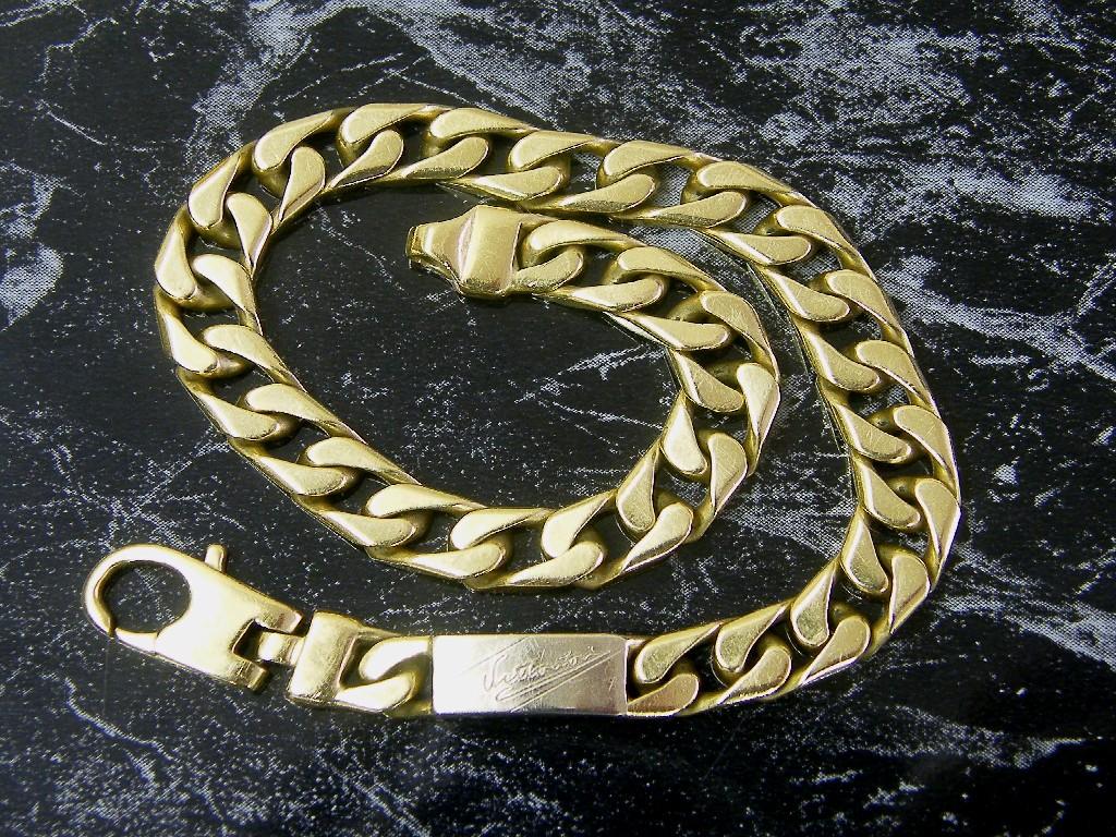 Appraisal: - - -A ct yellow gold curb link bracelet gm