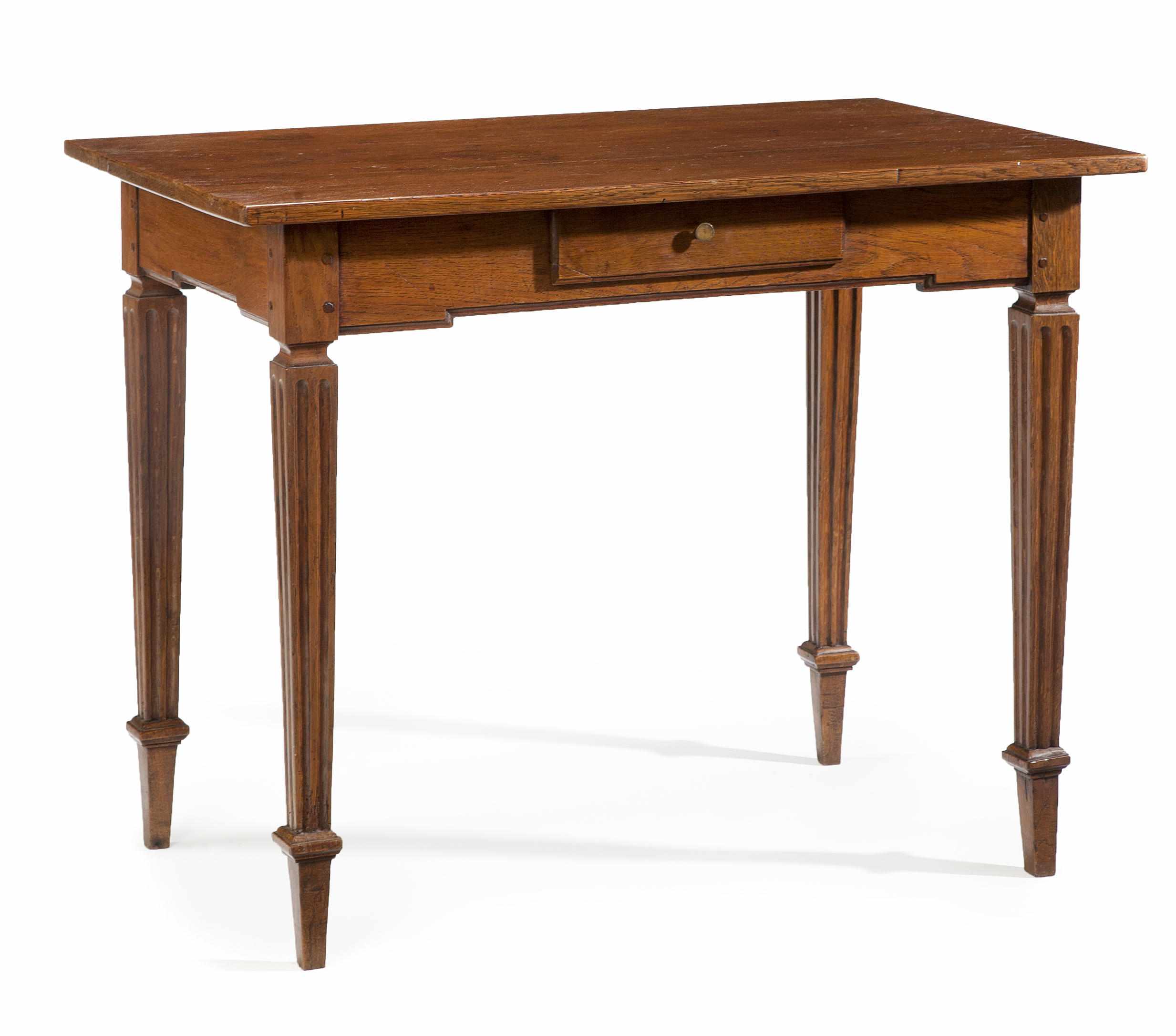 Appraisal: A Neoclassical style oak side table th century height in