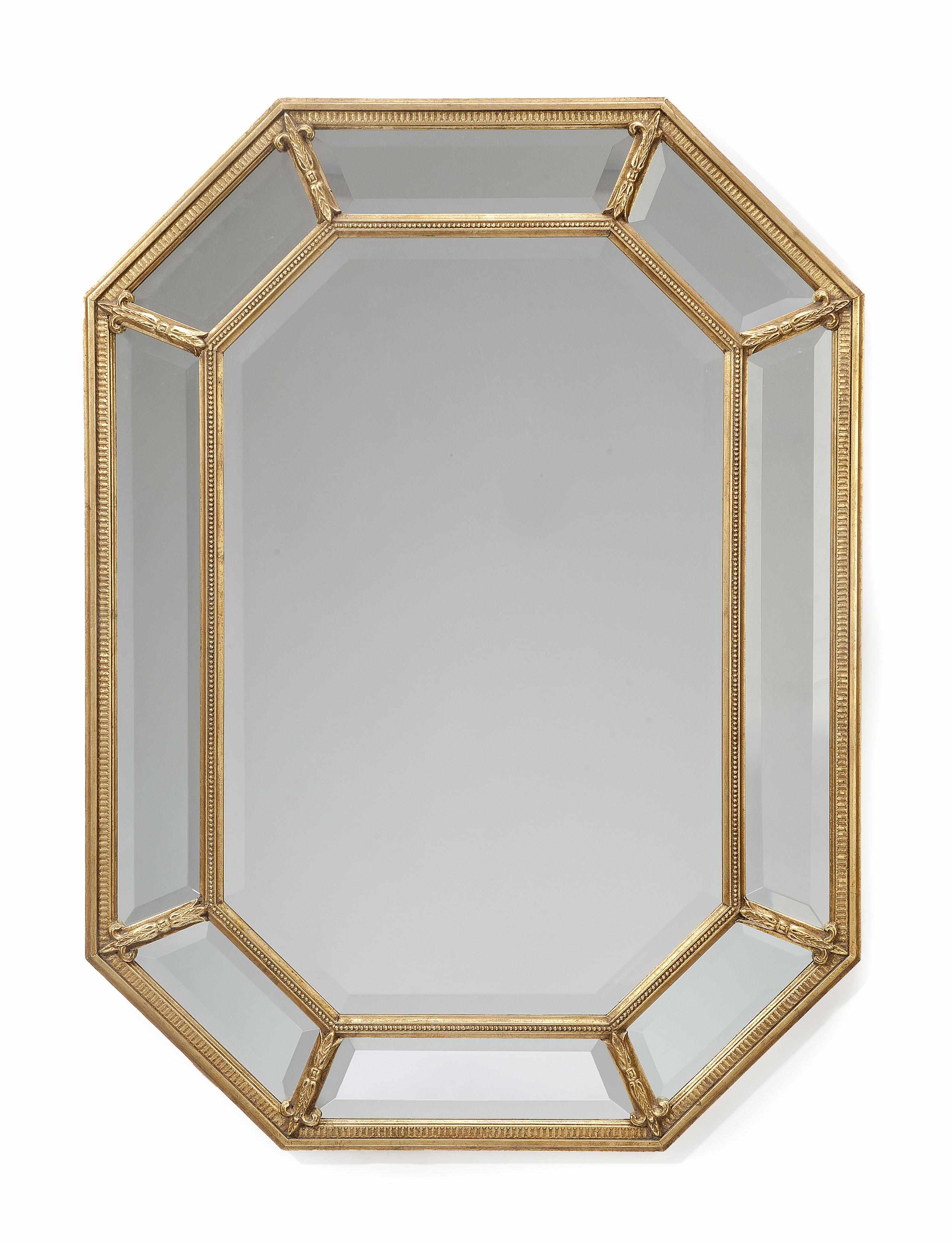 Appraisal: A George III style giltwood mirror with sectional plates height