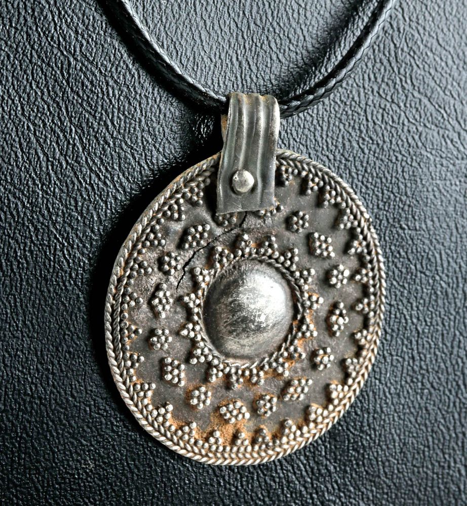 Appraisal: Migration Period Silver Bracteate Pendant - g Northern Europe Scandinavia