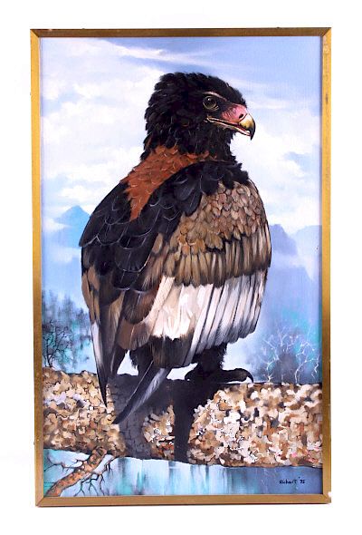 Appraisal: Original Bateleur Oil Painting by Richart This is an original