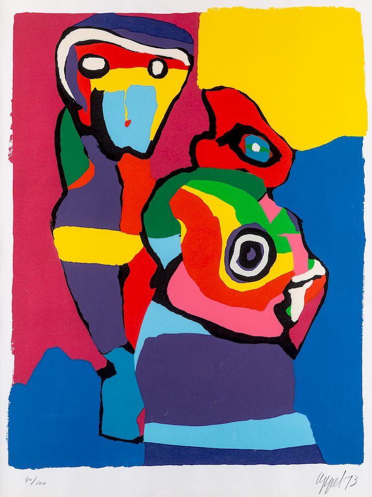 Appraisal: KAREL APPEL DUTCH - KAREL APPEL DUTCH - Composition lithograph