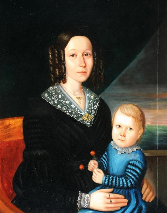 Appraisal: New Orleans School th Century Portrait of a Mother and