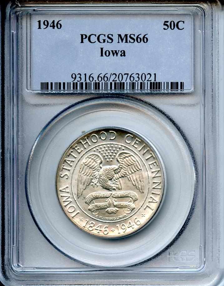 Appraisal: Iowa C MS PCGS Lovely mint bloom in a softly