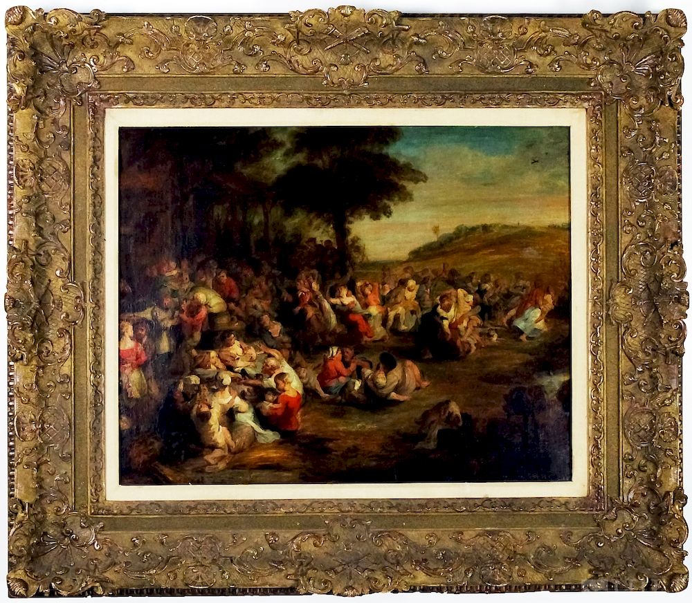 Appraisal: The Kermesse Oil Painting circle Eugene Delacroix Eugene Delacroix circle