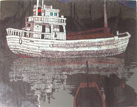 Appraisal: A Boat Artist Fukushima Ichiro Japanese - Date Medium color