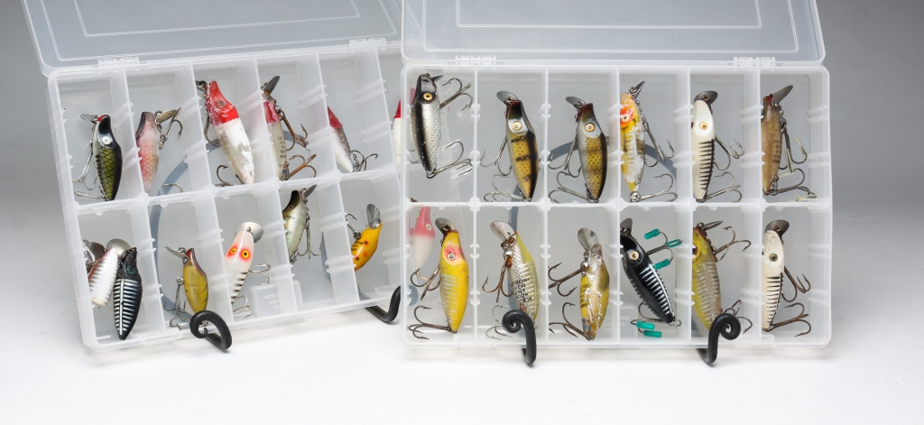 Appraisal: TWENTY-FOUR HEDDON RIVER RUNT FISHING LURES American second half- th