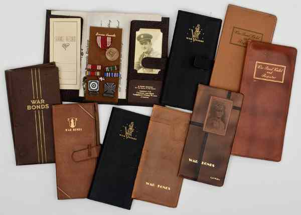 Appraisal: US WWII Homerfront War Bond Wallets Lot of Nine Lot